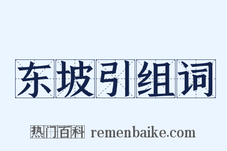 东坡引组词是什么意思的图片